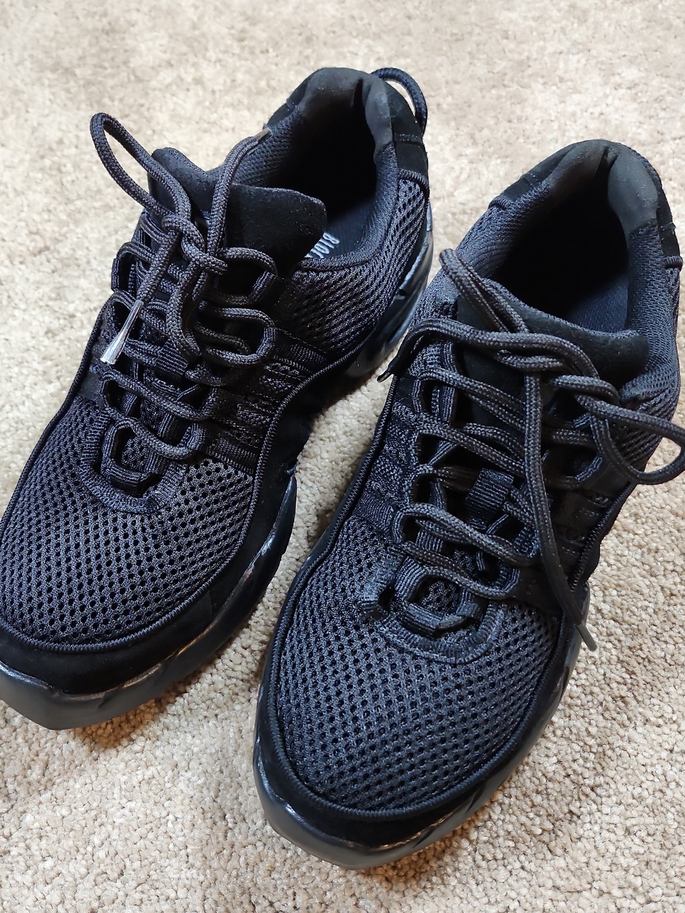 Bloch Women's All-Black Mesh Dance Sneakers